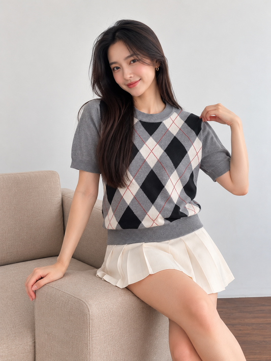 London Knit Top - Dark Grey