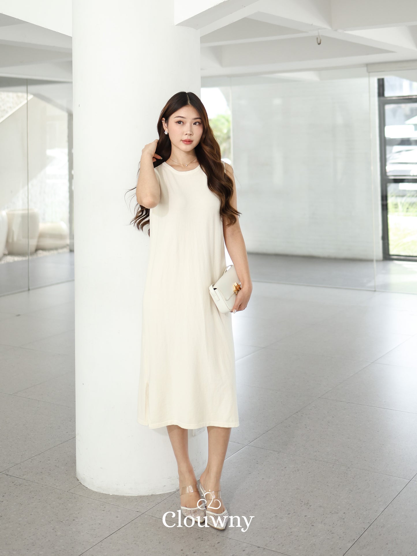 Zaveta Knit Dress - Cream