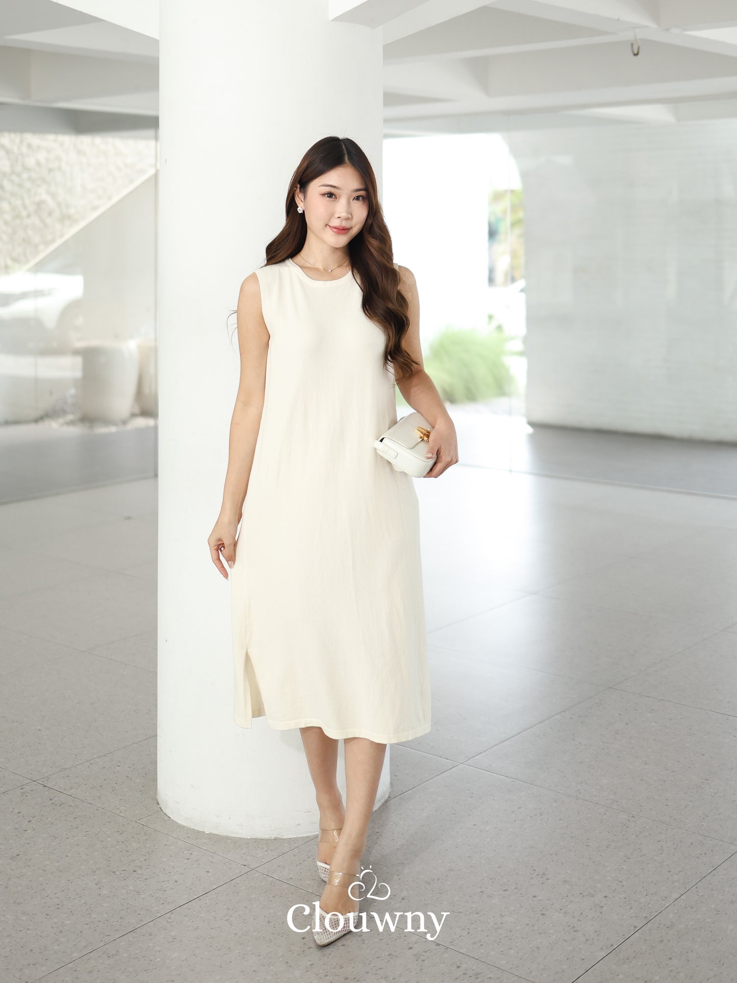 Zaveta Knit Dress - Cream