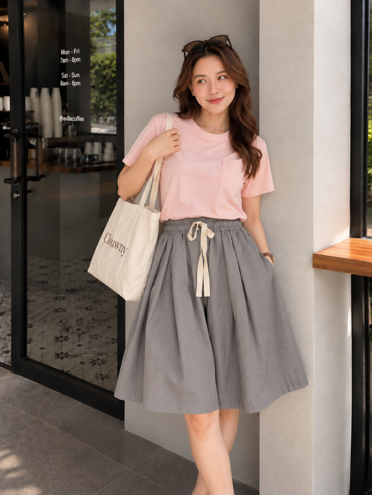 Natan Midi Pants - Grey