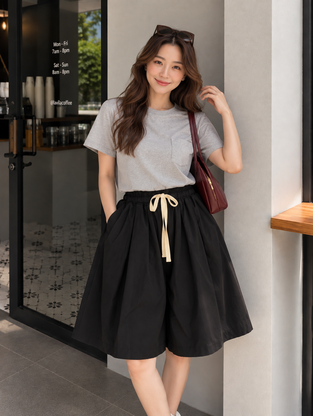 Natan Midi Pants - Black