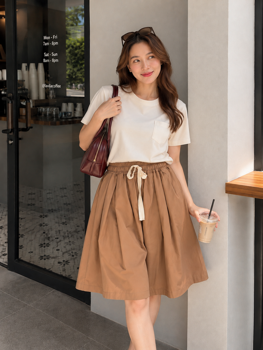 Natan Midi Pants - Taupe