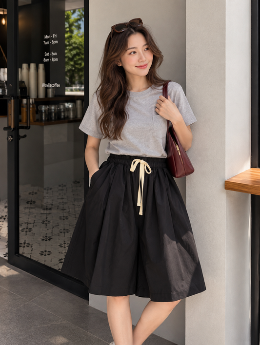 Natan Midi Pants - Black