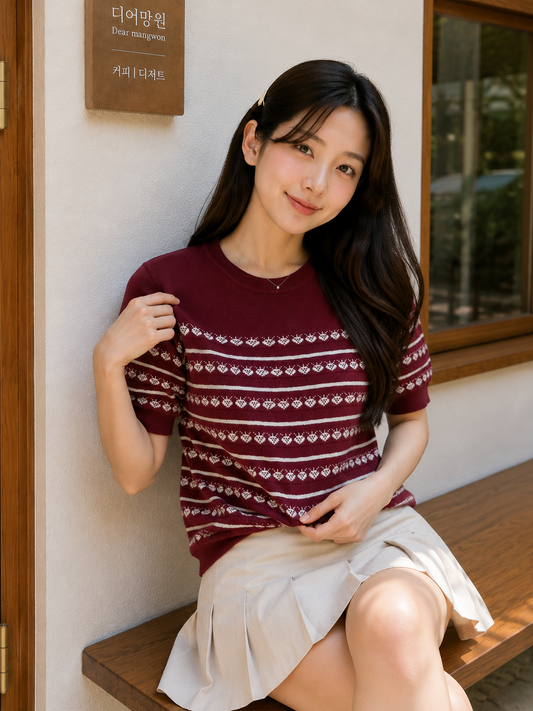 Khalis Knit Top - Magenta