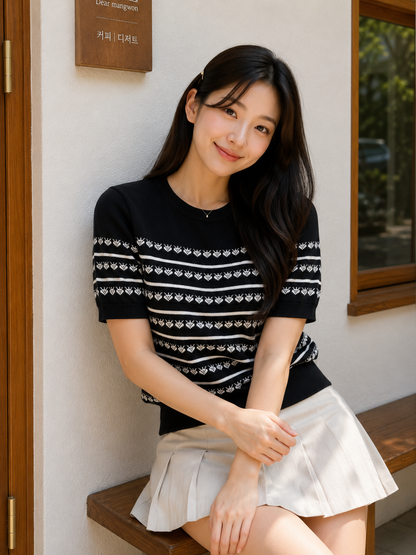Khalis Knit Top - Black