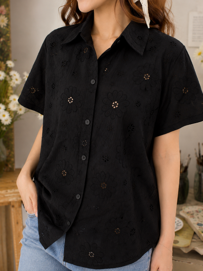 Date Lace Shirt - Black