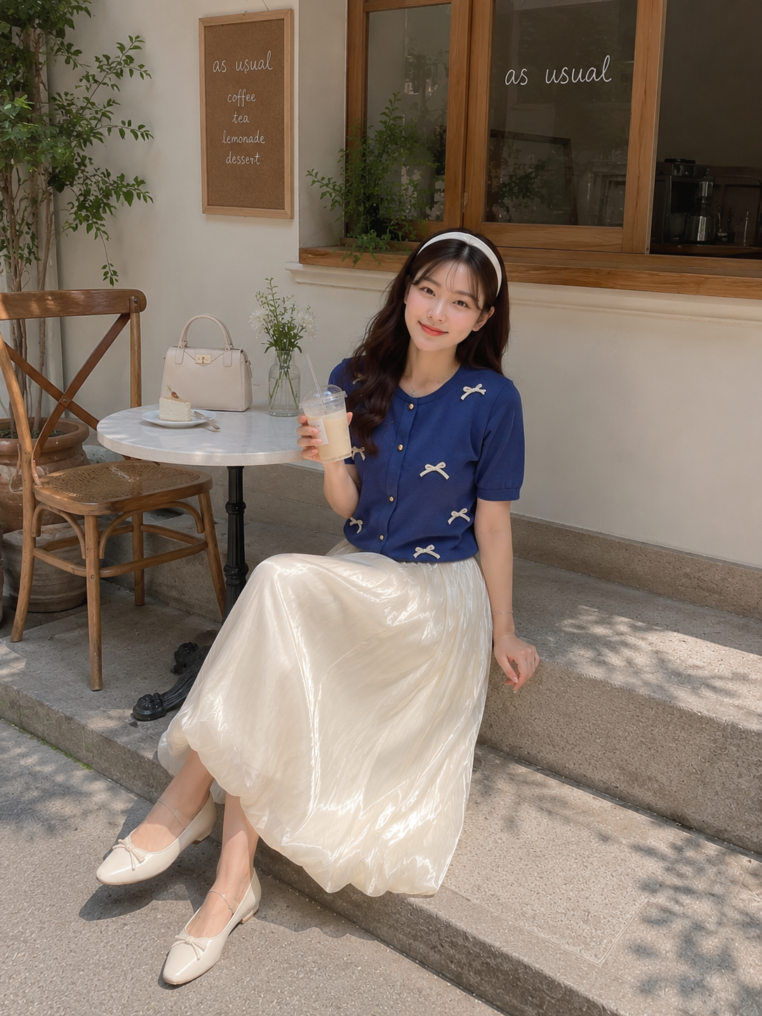 Nolan Midi Baloon Skirt - Broken White