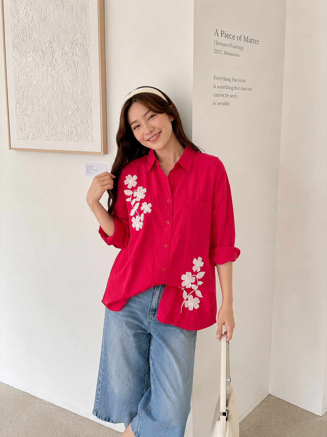 Deka Flower Cotton Longsleeve - Red