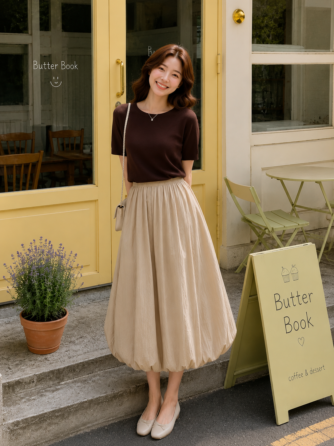 Elowen Ballon Skirt - Cream