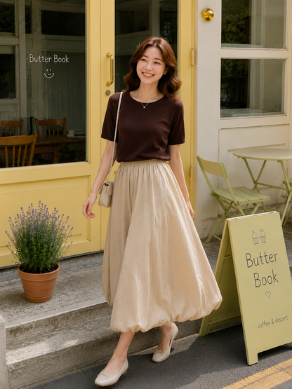 Elowen Ballon Skirt - Cream