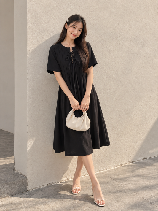 Senta Midi Dress - Black