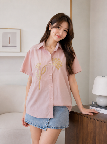 Hova Cotton Shirt - Pink