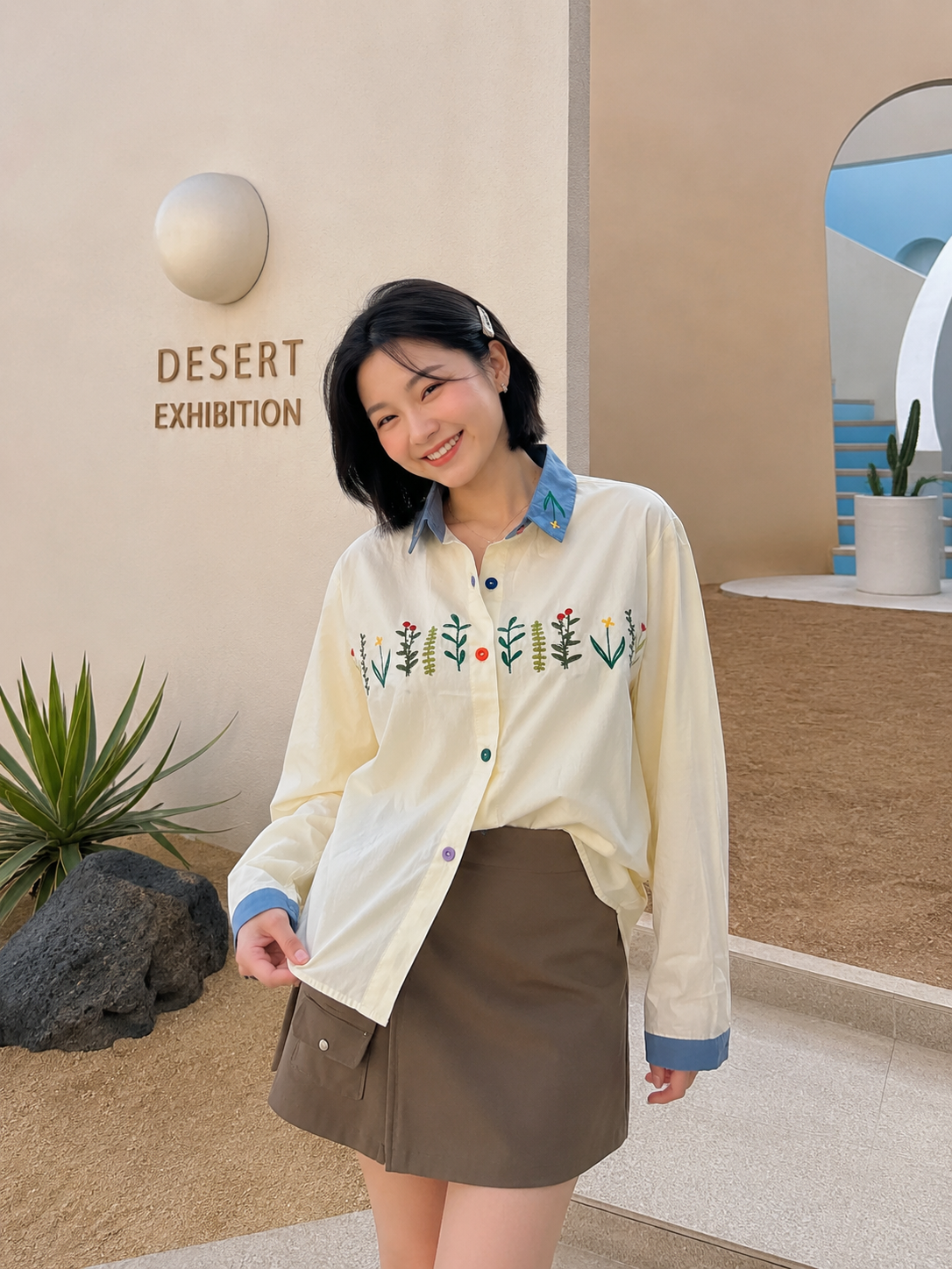 Lavena Button Shirt - Cream