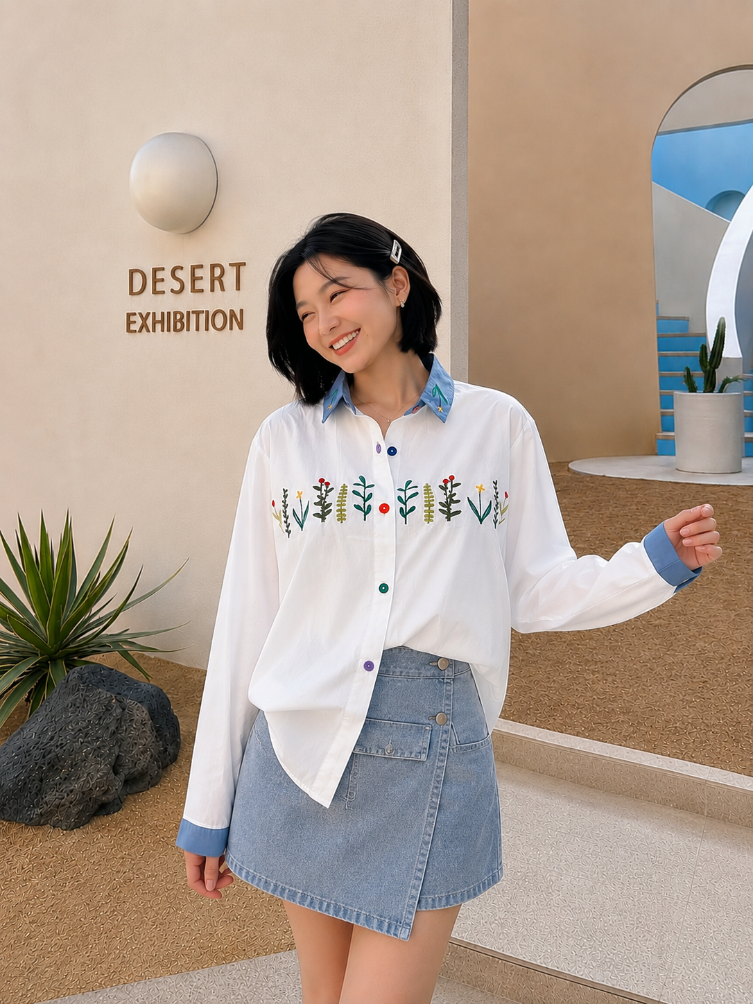 Lavena Button Shirt - White