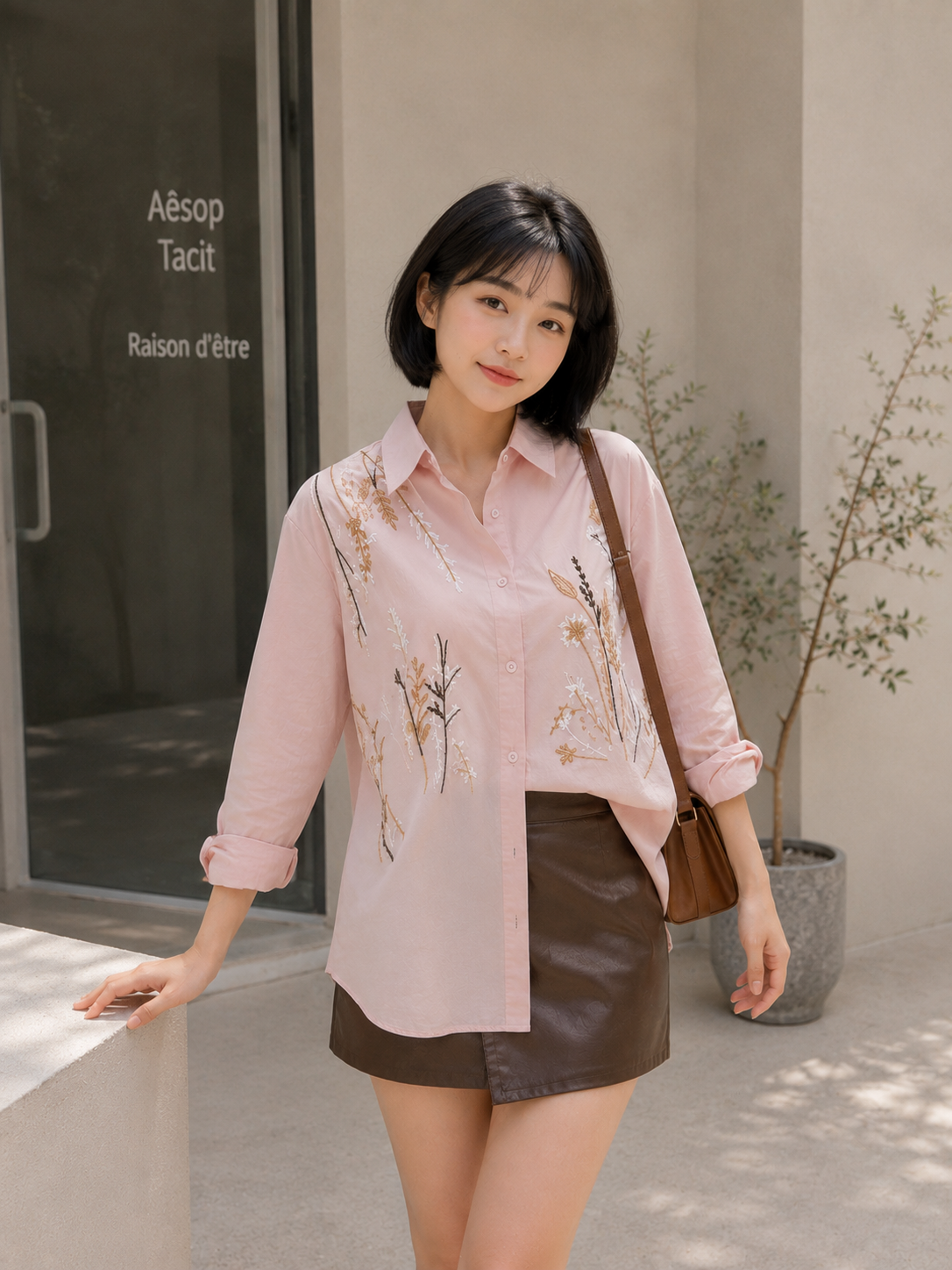 Katerin Flower Shirt - Pink