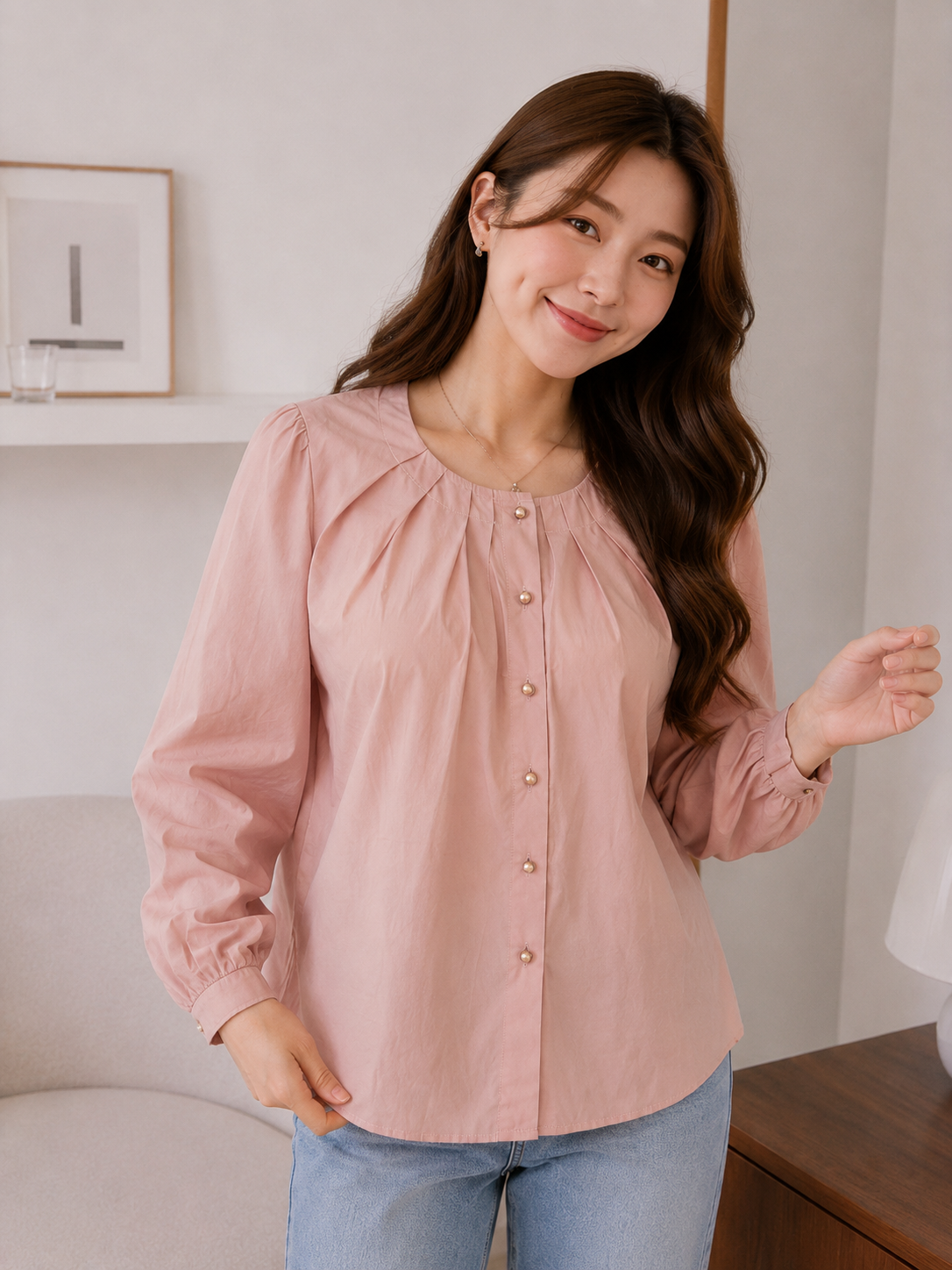 Mine Cotton Blouse - Pink