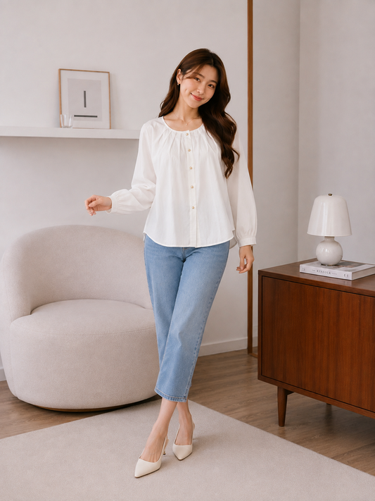 Mine Cotton Blouse - White