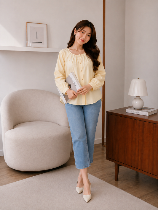 Mine Cotton Blouse - Cream