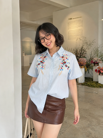 Patra Cotton Shirt - Blue