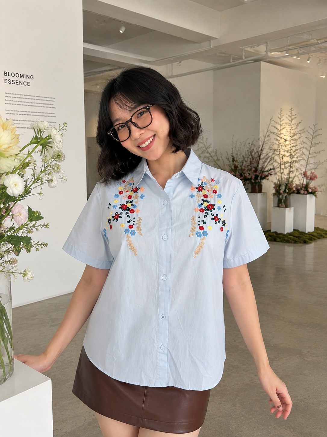 Patra Cotton Shirt - Blue