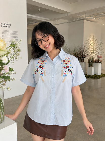 Patra Cotton Shirt - Blue