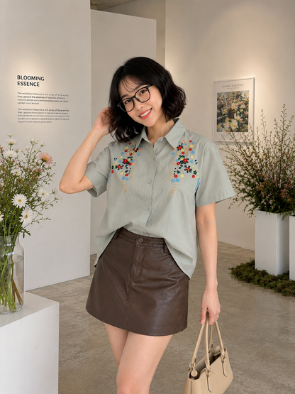 Patra Cotton Shirt - Sage Green