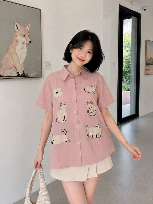 Koska Cotton Shirt - Pink