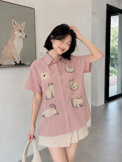 Koska Cotton Shirt - Pink