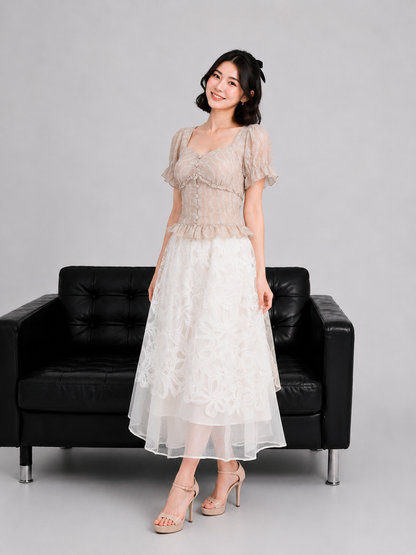 Vera Lace Skirt - White