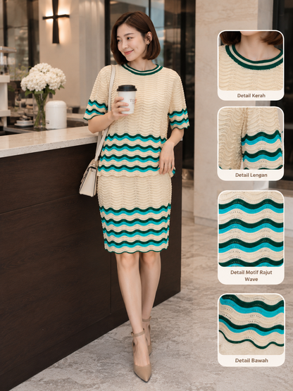 Ariel Gradient Set - Cream Emerald