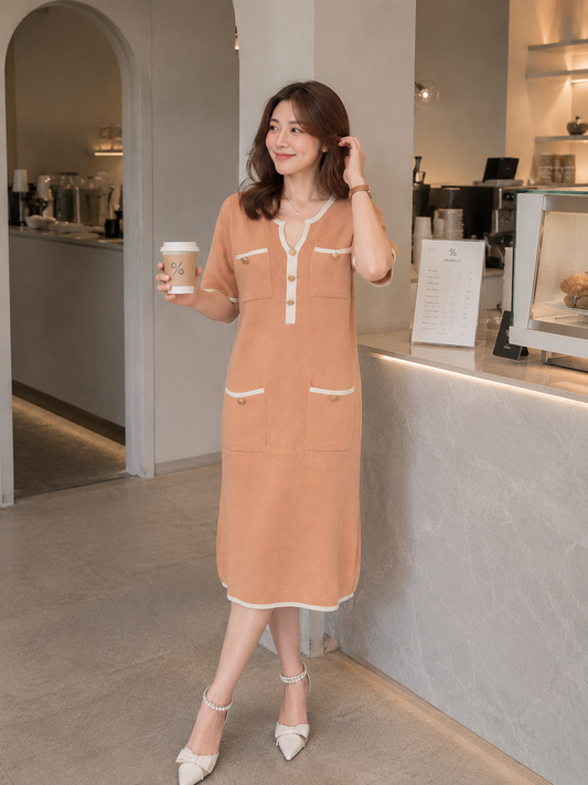 Ventura Knit Dress - Khaki