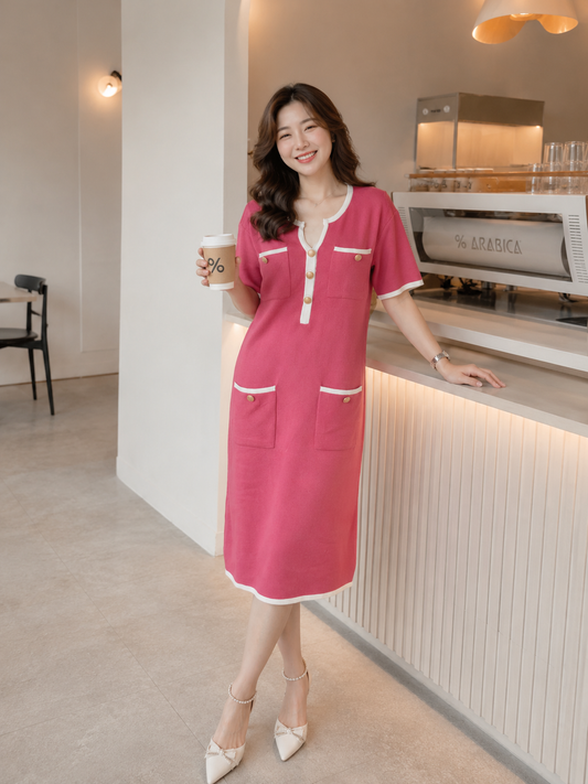 Ventura Knit Dress - Pink