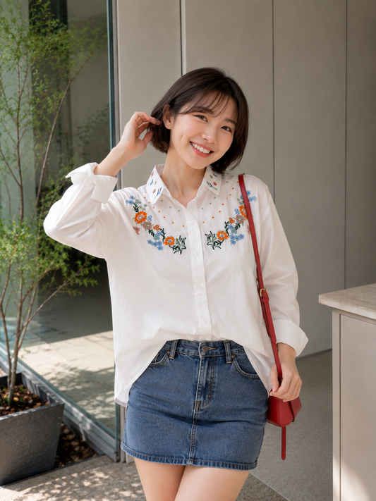 Daria Cotton Shirt - White