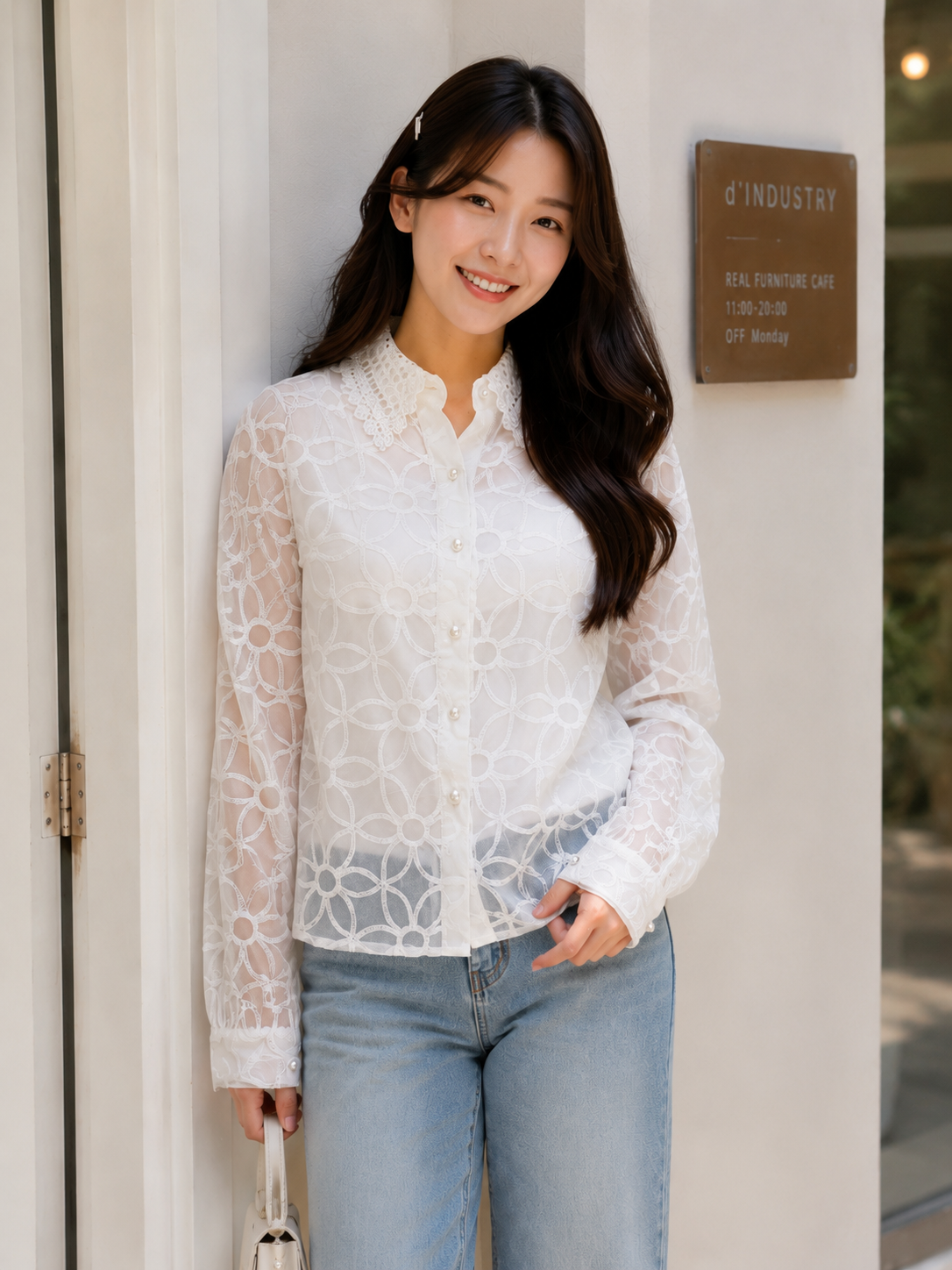 Florence Lace Top - White