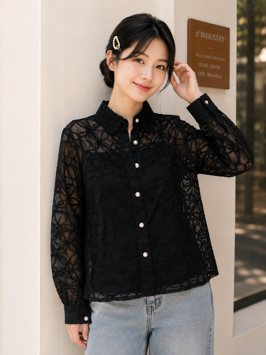 Florence Lace Top - Black