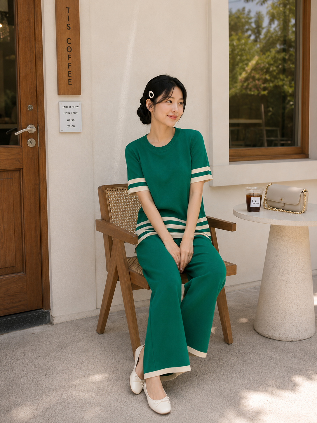 Haku Knit Set - Emerald Green