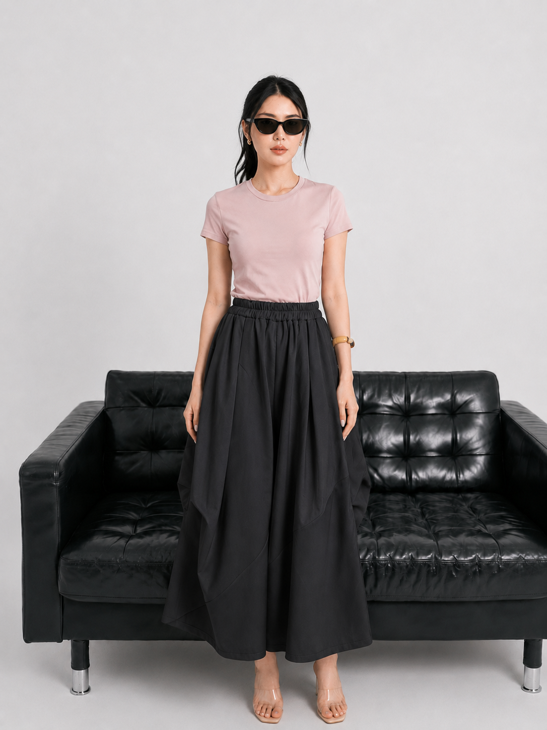 Wolka Pocket Cullotes Pants - Charcoal