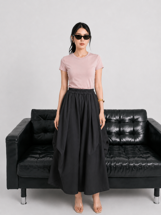 Wolka Pocket Cullotes Pants - Charcoal