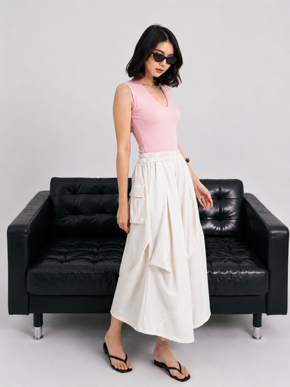 Wolka Pocket Cullotes Pants - White