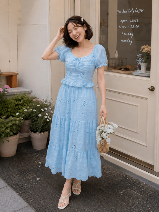 Miranda Lace Set - Blue