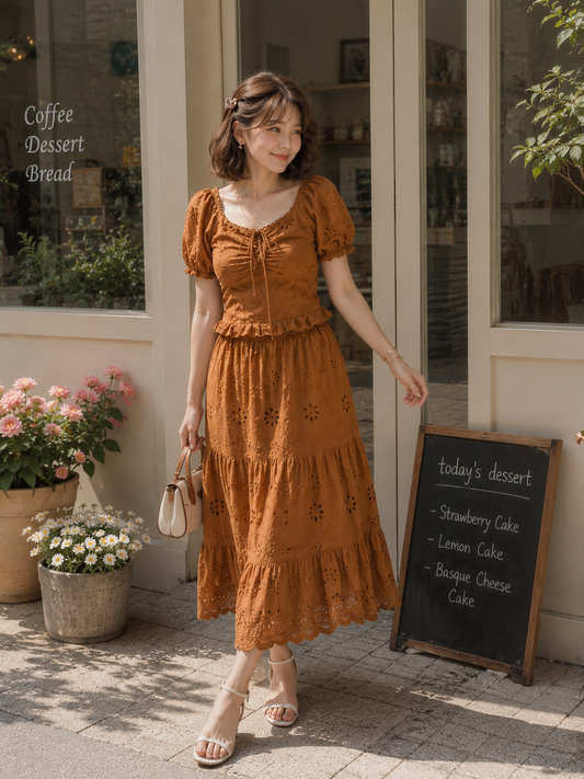 Miranda Lace Set - Caramel
