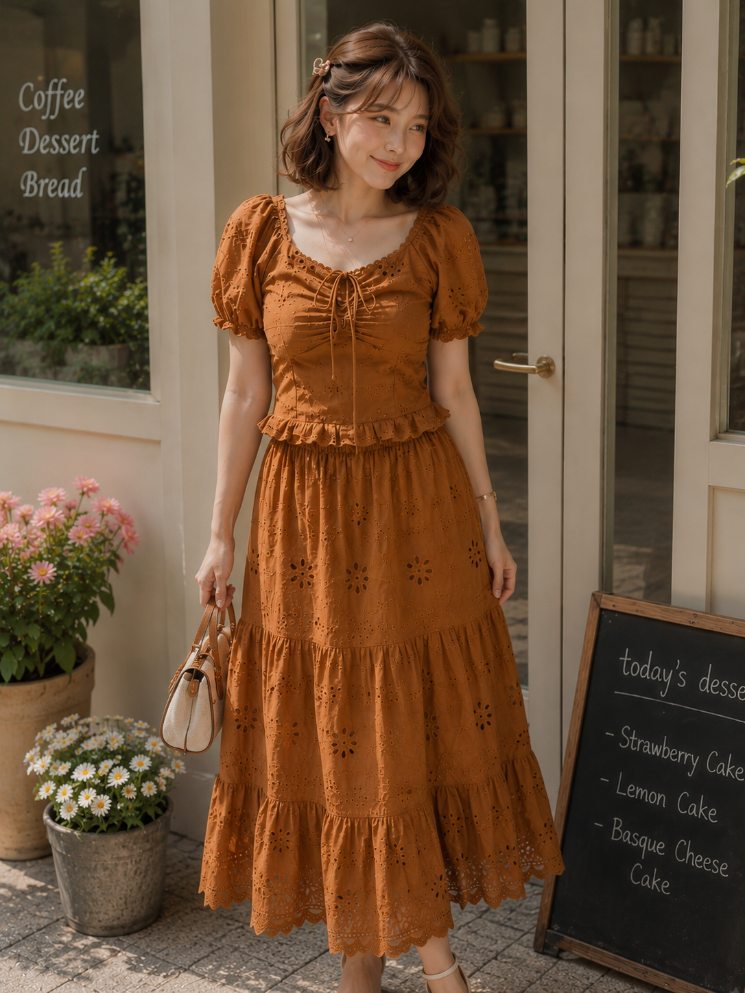 Miranda Lace Set - Caramel