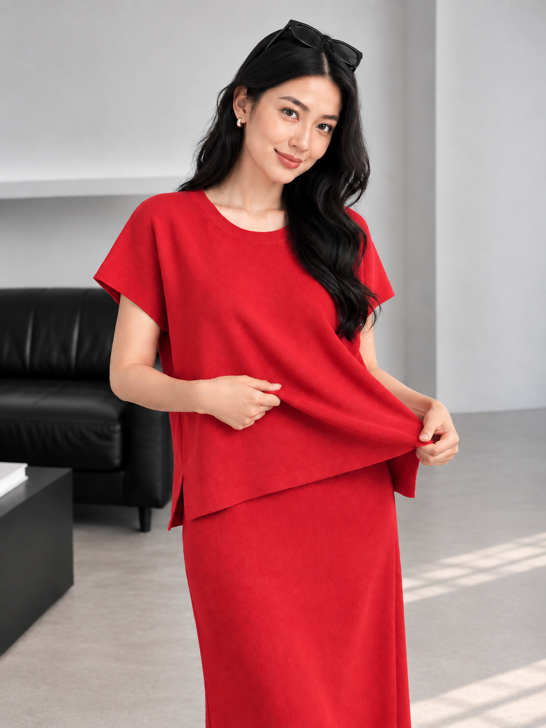 Woori Knit Set - Red