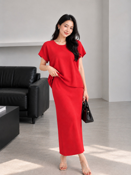 Woori Knit Set - Red