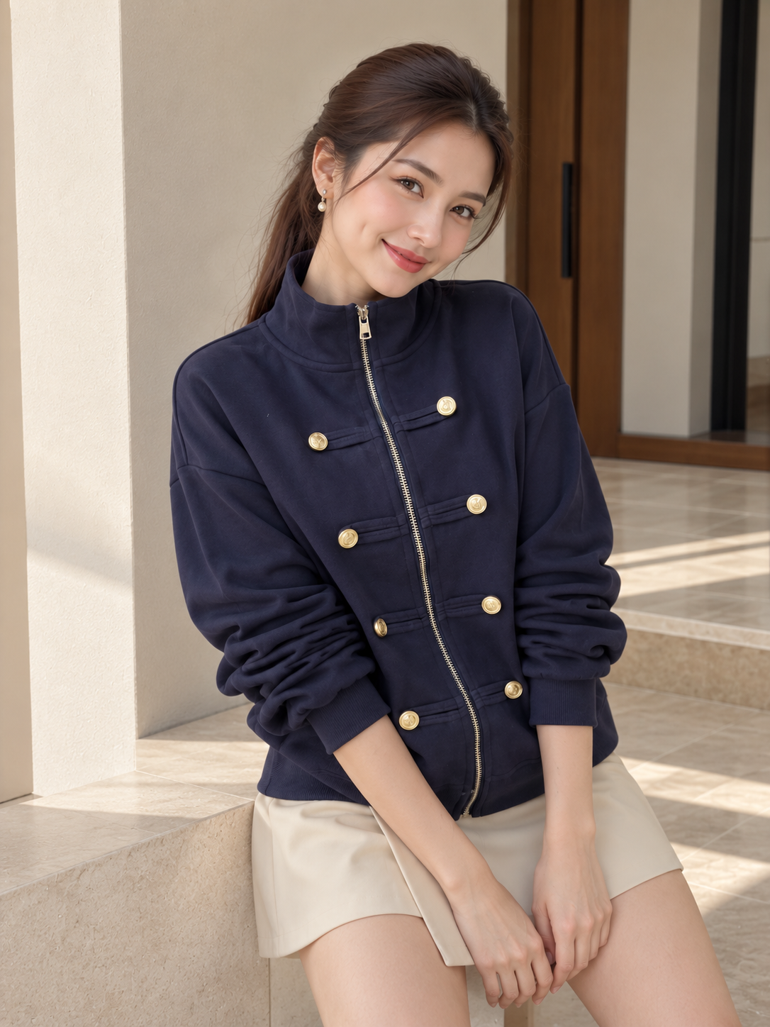 Solera Zipper Jacket - Navy