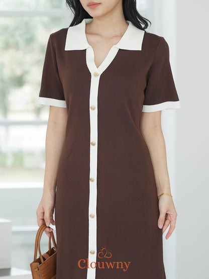 Malia Knit Dress - Coffee