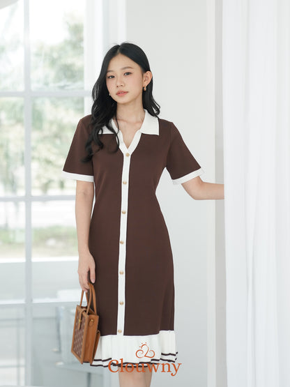 Malia Knit Dress - Coffee