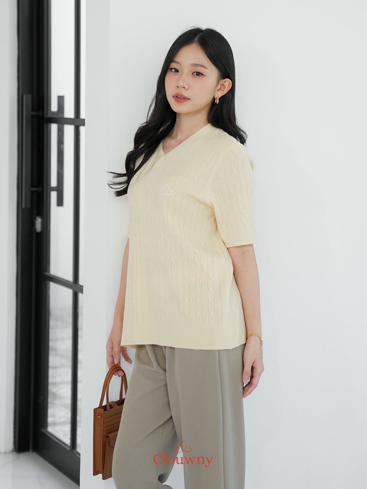 Vienna Knit Top - Baby Yellow