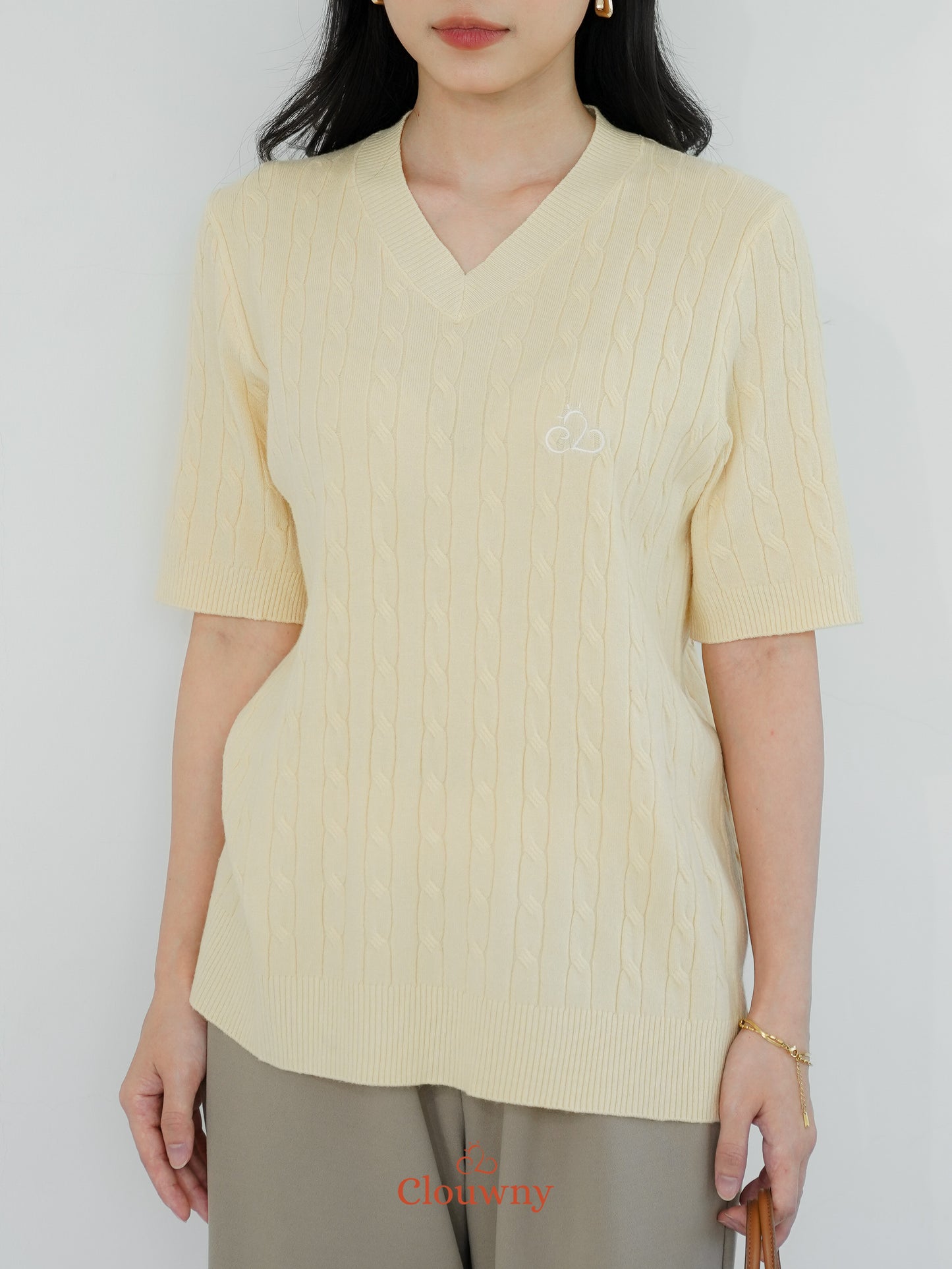 Vienna Knit Top - Baby Yellow