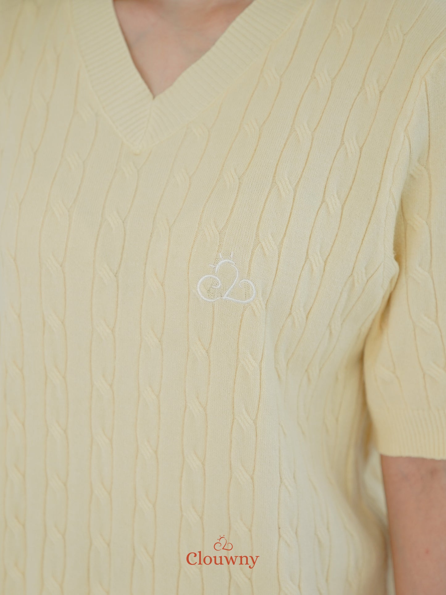 Vienna Knit Top - Baby Yellow